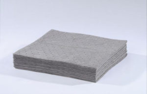 25000 15" x 18" HEAVY-WEIGHT UNIVERSAL ABSORBENT PAD - Gray, 100/bag - F5970
